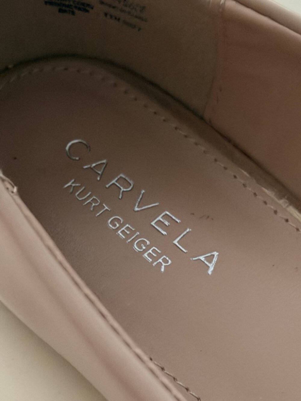 Kurt Geiger Nude Patent Pointed Toe Flat size 40